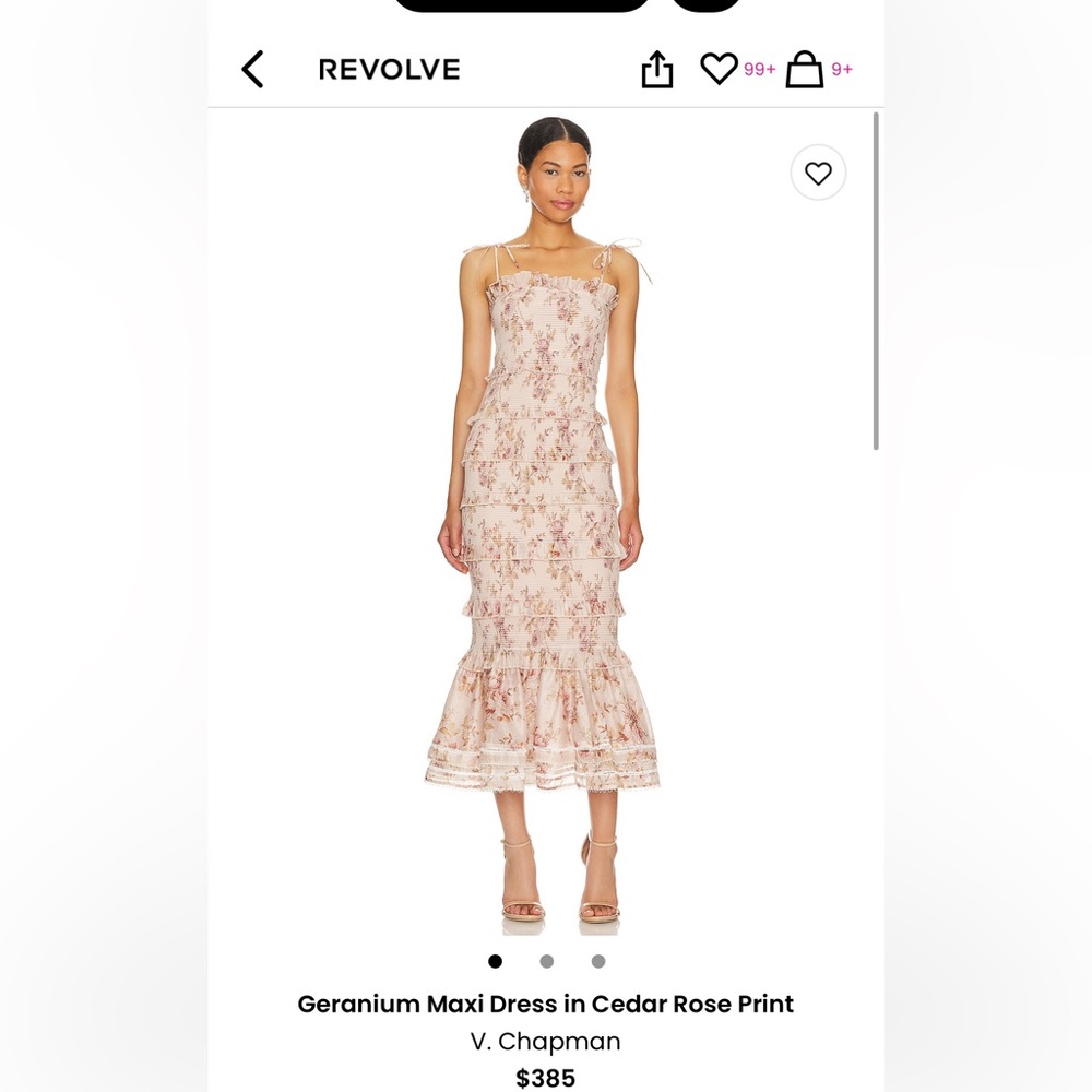 Geranium maxi dress in cedar rose print